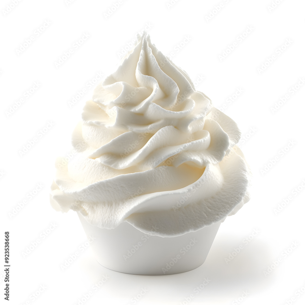 Whipped cream isolated on white background Whipped cream isolated on white background