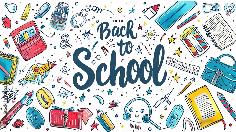 Back to school text on white background Back to school text on white background