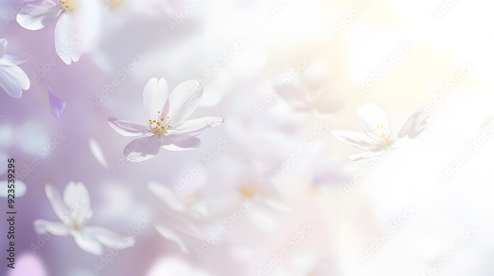 Delicate White Flowers with Soft Blurred Background. Delicate White Flowers with Soft Blurred Background.
