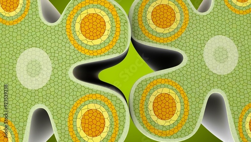 flower parts of anther anatomy. 3d illustration