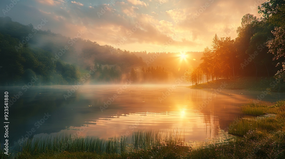 Serene Landscape Embodying Harmony in Nature Serene Landscape Embodying Harmony in Nature
