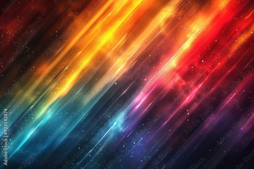Abstract Cosmic Stripes: A Colorful Galaxy Abstract Cosmic Stripes: A Colorful Galaxy