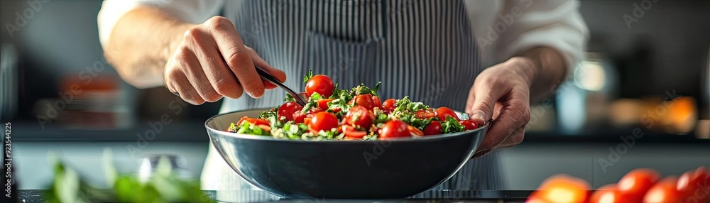 Person preparing a healthy snack in a breakroom, highlighting the connection between nutrition and sustained productivity Person preparing a healthy snack in a breakroom, highlighting the connection between nutrition and sustained productivity