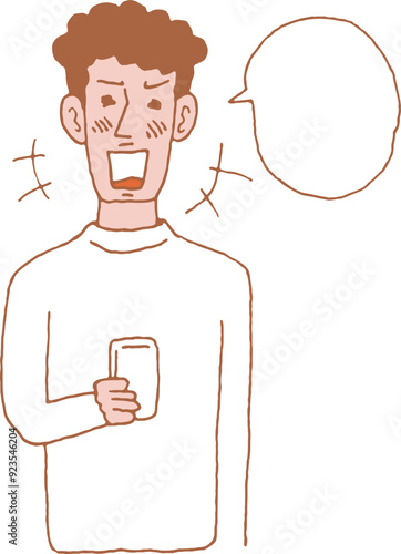 私服姿の男性の上半身ポーズ10