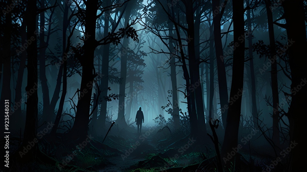 Scary view of forest Scary view of forest