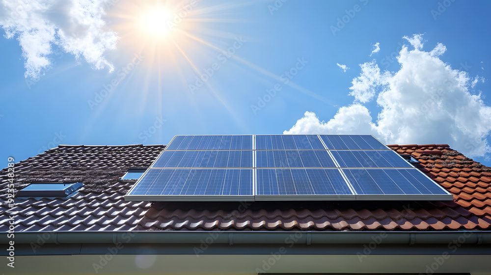 Solar panels on the roof Solar panels on the roof