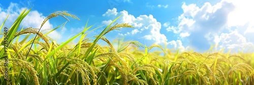 Bountiful Rice Harvest, Symbolizing Abundance and Agricultural Prosperity
