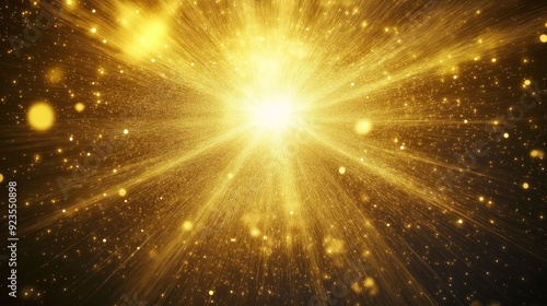 A stunning golden burst of light with radiant beams extending outward.