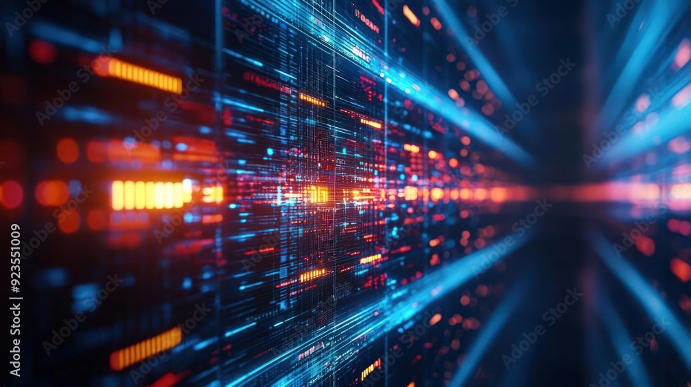 3D rendering of a secure digital environment with firewalls, cybersecurity, protection 3D rendering of a secure digital environment with firewalls, cybersecurity, protection