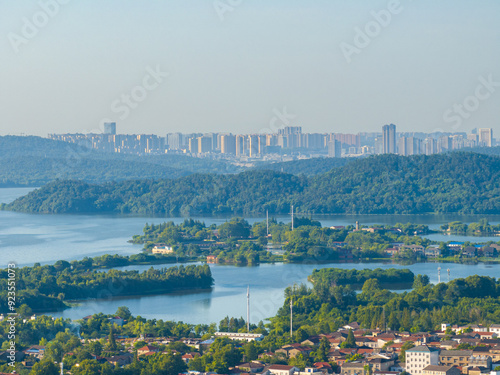 Summer scenery of Wuhan East Lake Scenic Area photo