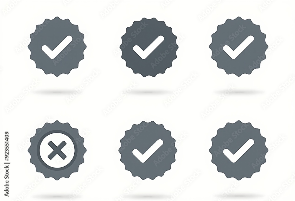 Professional Verified Icon Set: Checkmarks, Approval Badges, and Trust Seals for Business Professional Verified Icon Set: Checkmarks, Approval Badges, and Trust Seals for Business