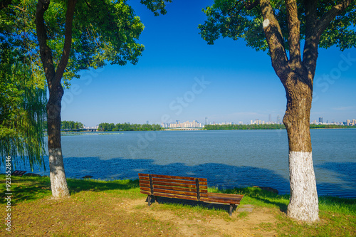 Summer scenery of Wuhan East Lake Scenic Area photo