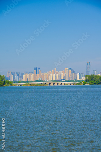 Summer scenery of Wuhan East Lake Scenic Area photo