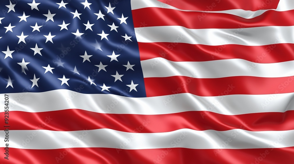 Fototapeta premium Waving American Flag