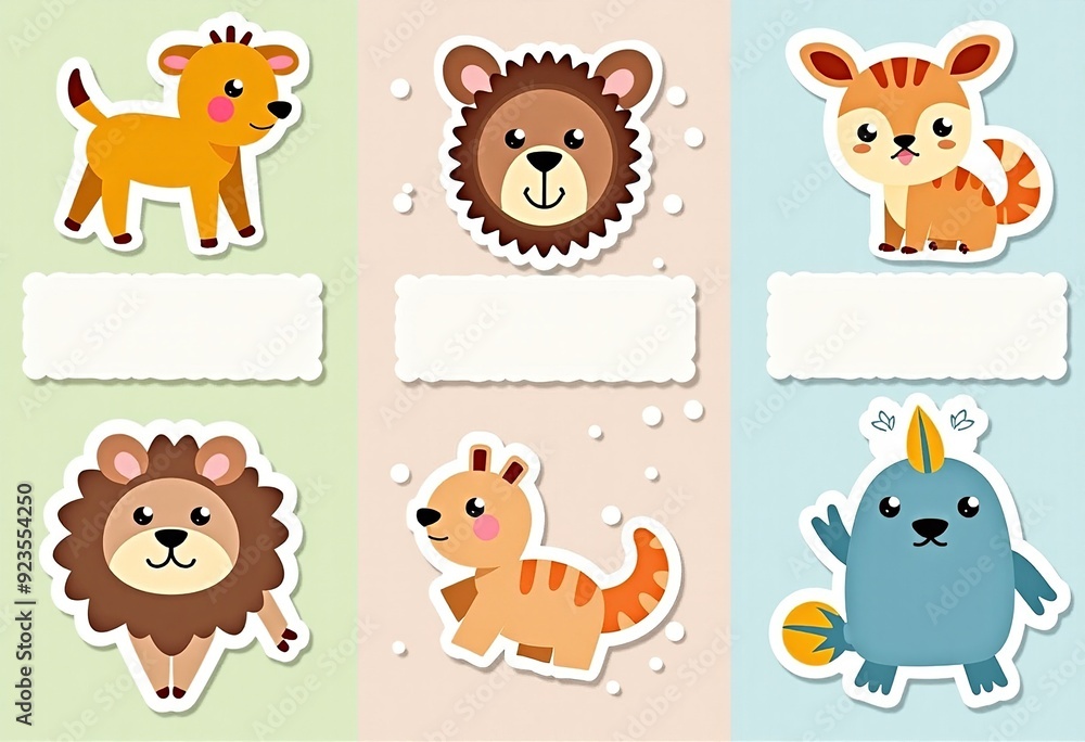 Fototapeta premium Personalized Animal Name Tags: A Fun and Functional Way to Label Kids' Stuff