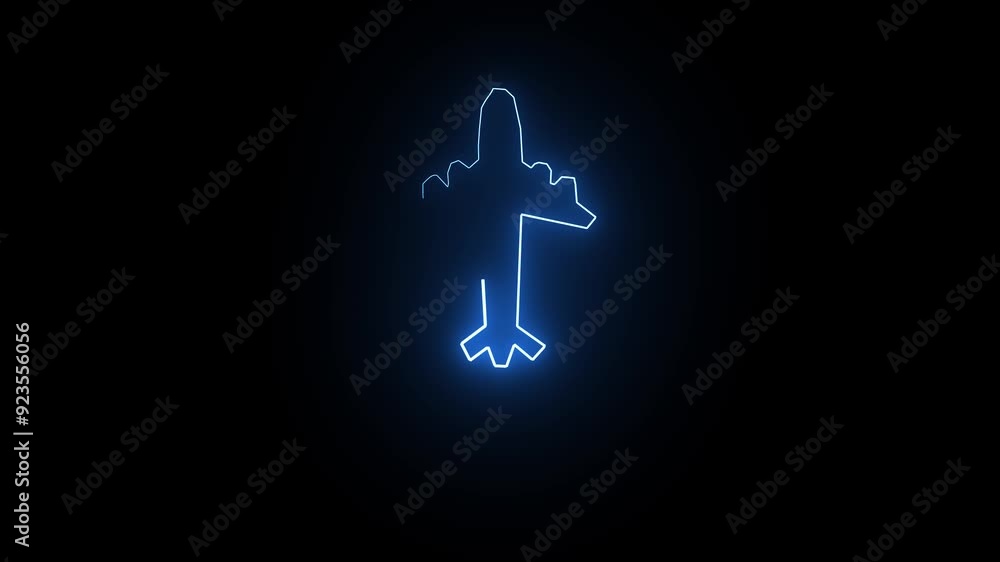 plane animation with black color background plane animation with black color background