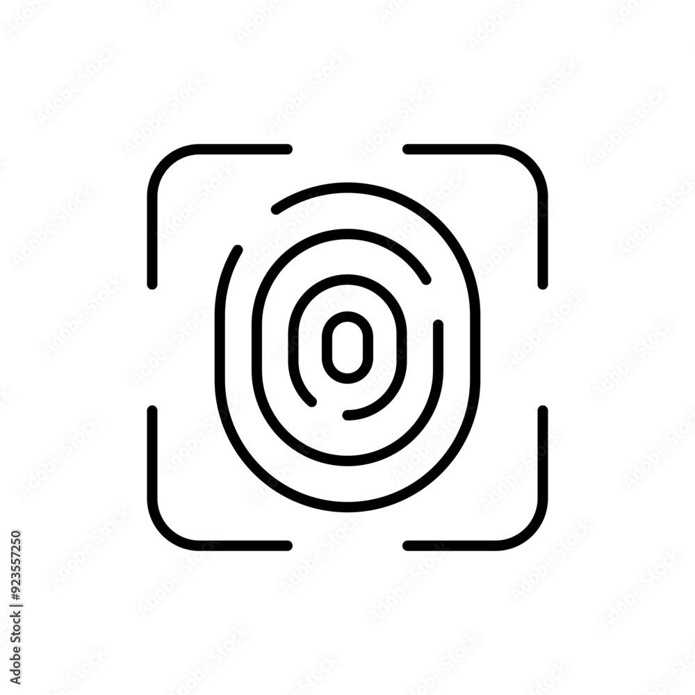 Fingerprint scan outline icons, minimalist vector illustration ,simple transparent graphic element .Isolated on white background Fingerprint scan outline icons, minimalist vector illustration ,simple transparent graphic element .Isolated on white background