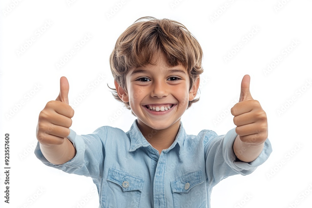 Boy showing thumbs up and smiling, isolated on transparent background Boy showing thumbs up and smiling, isolated on transparent background