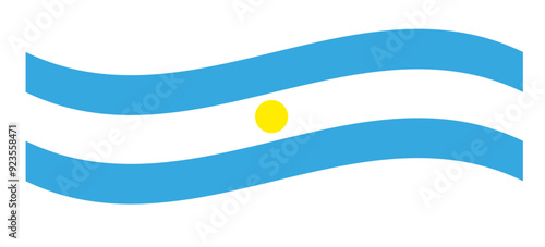 Bandera Argentina con estilo minimalista para eventos deportivos, viajes turísticos, etc