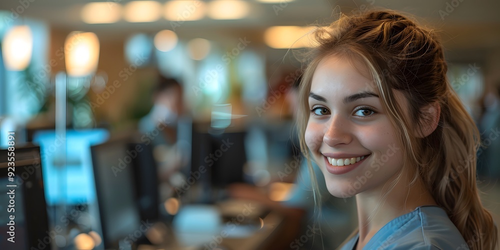custom made wallpaper toronto digitalPortrait of a Female Doctor in a Hospital Setting