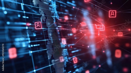 Network diagram illustrating malware prevention strategies, cybersecurity, protection