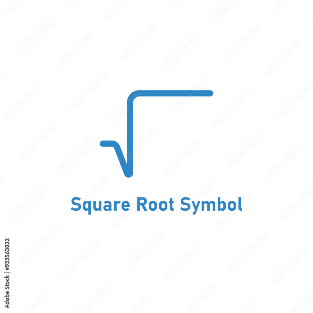 Square root icon symbol in mathematics. Square root icon symbol in mathematics.