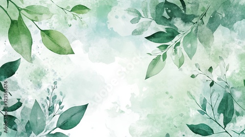 Serene Green Leaves Background