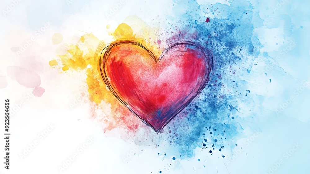 Colorful Heart Illustration Colorful Heart Illustration