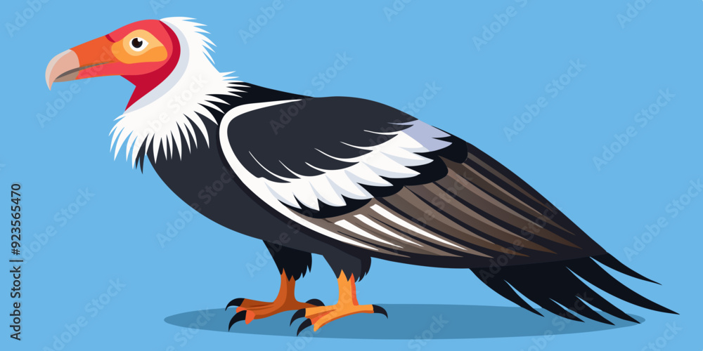Hand drawn California condor illustration Hand drawn California condor illustration