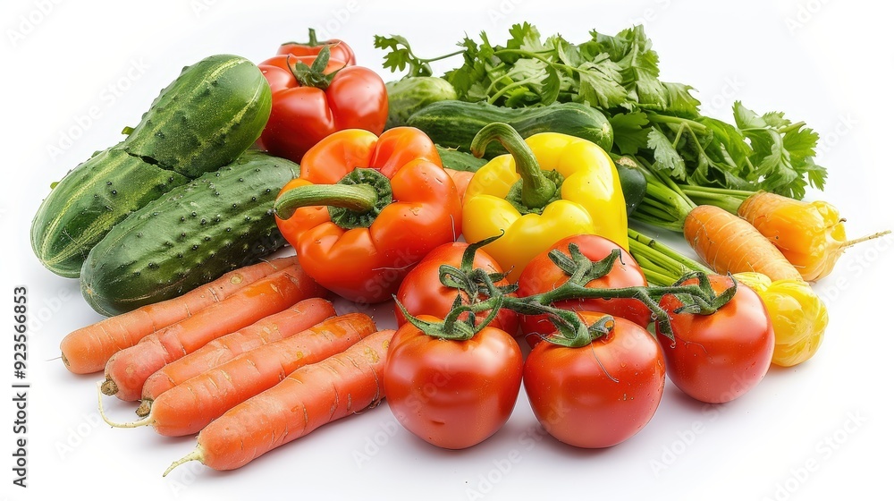 Fresh Vegetables on White Background Fresh Vegetables on White Background