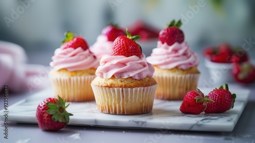 Dessert cake with fresh strawberry