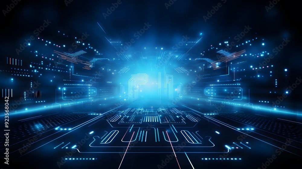 Fototapeta premium Abstract technology background Hi-tech communication concept futuristic digital innovation background vector illustration