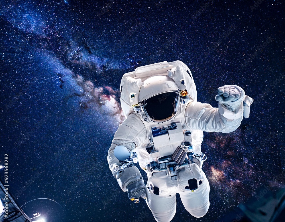 Astronaut Spacewalk A lone astronaut, tethered to a spacecraft, floats amidst a dazzling field of stars, captured in a moment of awe-inspiring exploration. Astronaut Spacewalk A lone astronaut, tethered to a spacecraft, floats amidst a dazzling field of stars, captured in a moment of awe-inspiring exploration.
