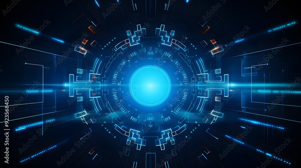 Obraz premium Abstract technology background Hi-tech communication concept futuristic digital innovation background vector illustration