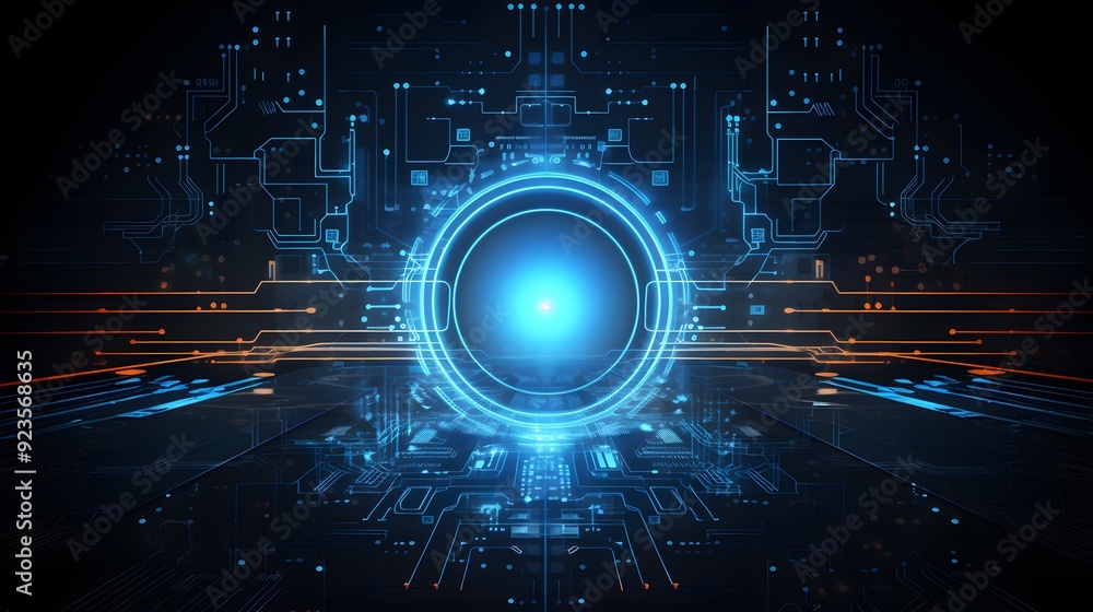 Fototapeta premium Abstract technology background Hi-tech communication concept futuristic digital innovation background vector illustration
