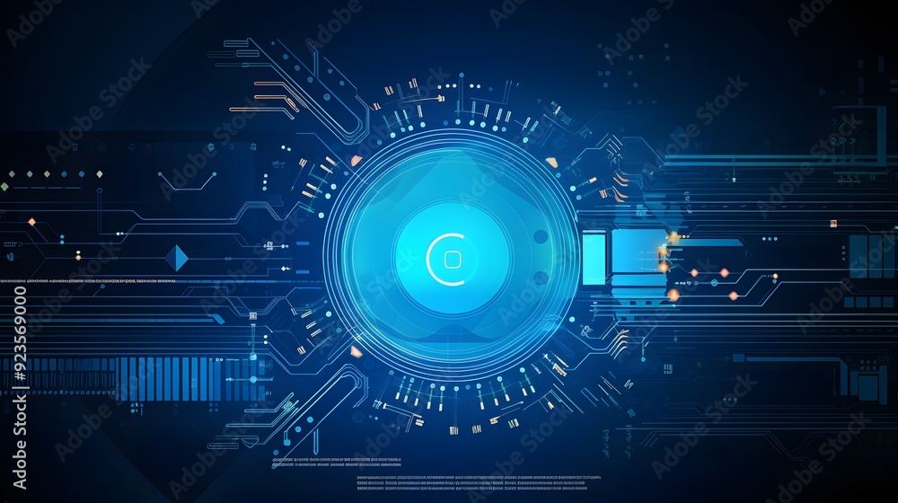 Obraz premium Abstract technology background Hi-tech communication concept futuristic digital innovation background vector illustration