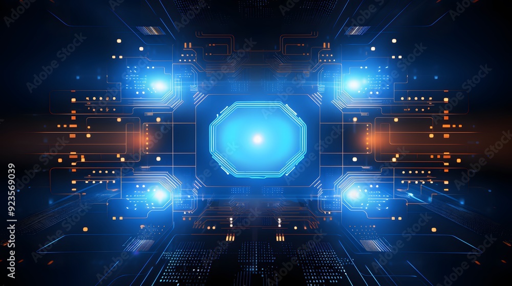 Obraz premium Abstract technology background Hi-tech communication concept futuristic digital innovation background vector illustration