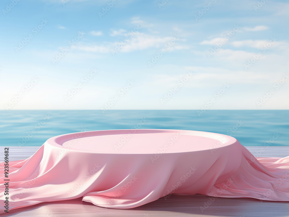 Fantastic summer background product display scene with leaves. white podium display Fantastic summer background product display scene with leaves. white podium display