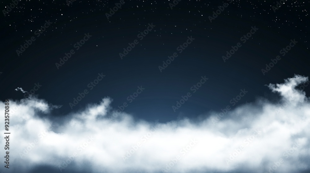 Dreamy Night Sky with Clouds Dreamy Night Sky with Clouds