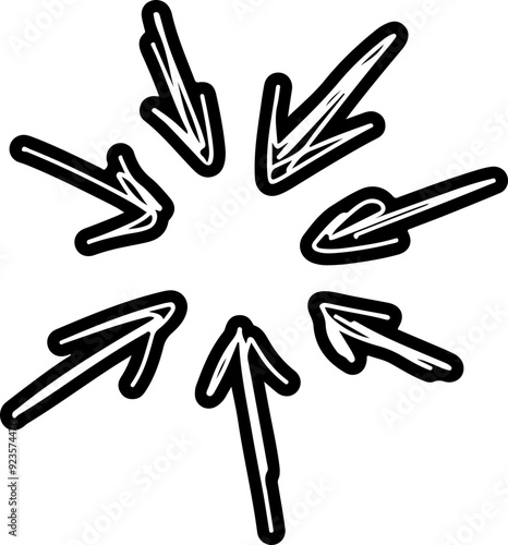 arrows vector silhouette hand drawn