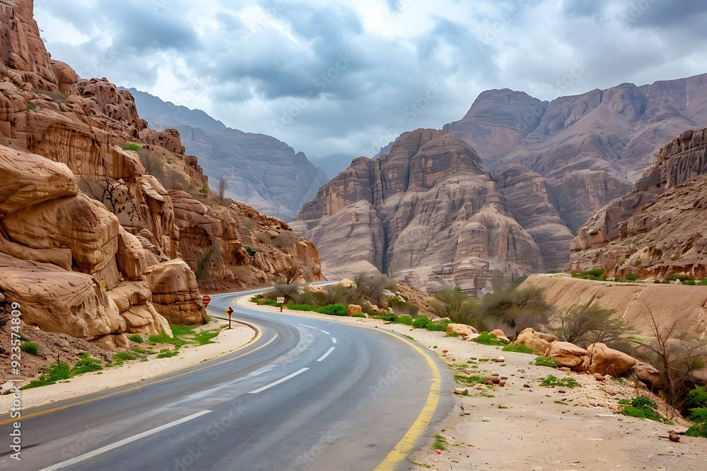 Empty asphalt road, adventure road in desert. Empty asphalt road, adventure road in desert.