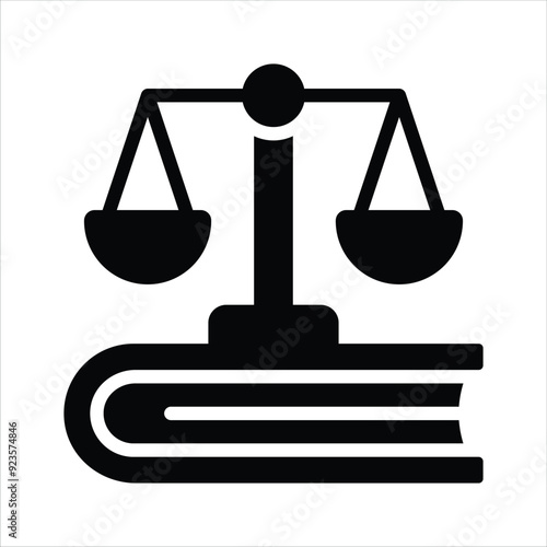 Trendy icon of law book in modern style, ready to use vector