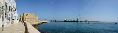 Obraz na plátně Monopoli seafront in a summer day, Puglia, Italy