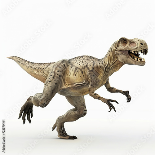 Majestic Tyrannosaurus Rex in Isolated White Background