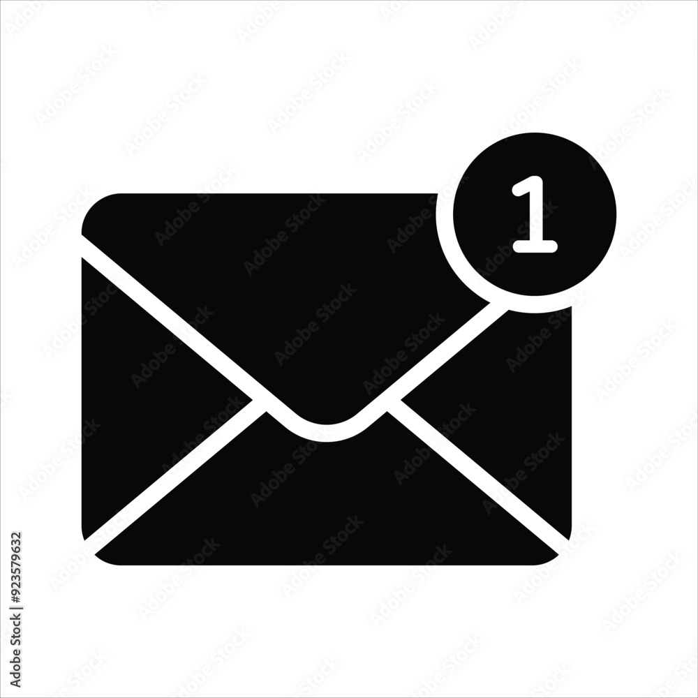 Message notification icon design in modern style, ready to use vector Message notification icon design in modern style, ready to use vector