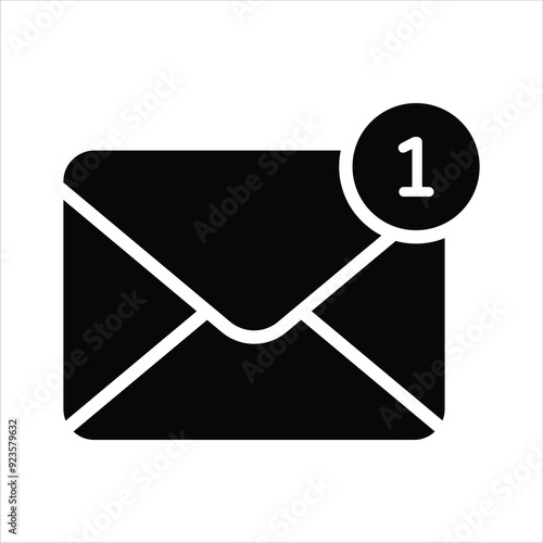 Message notification icon design in modern style, ready to use vector