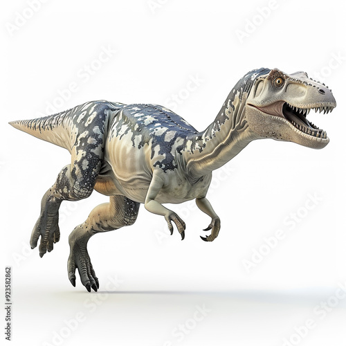 Majestic Tyrannosaurus Rex in Isolated White Background