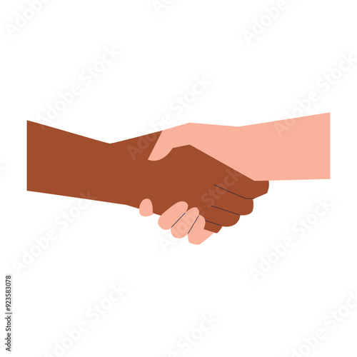 Handshake on a white background. The concept of friendship, partnership, businessmen