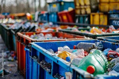Wallpaper Mural Plastic waste fills recycling bins Torontodigital.ca
