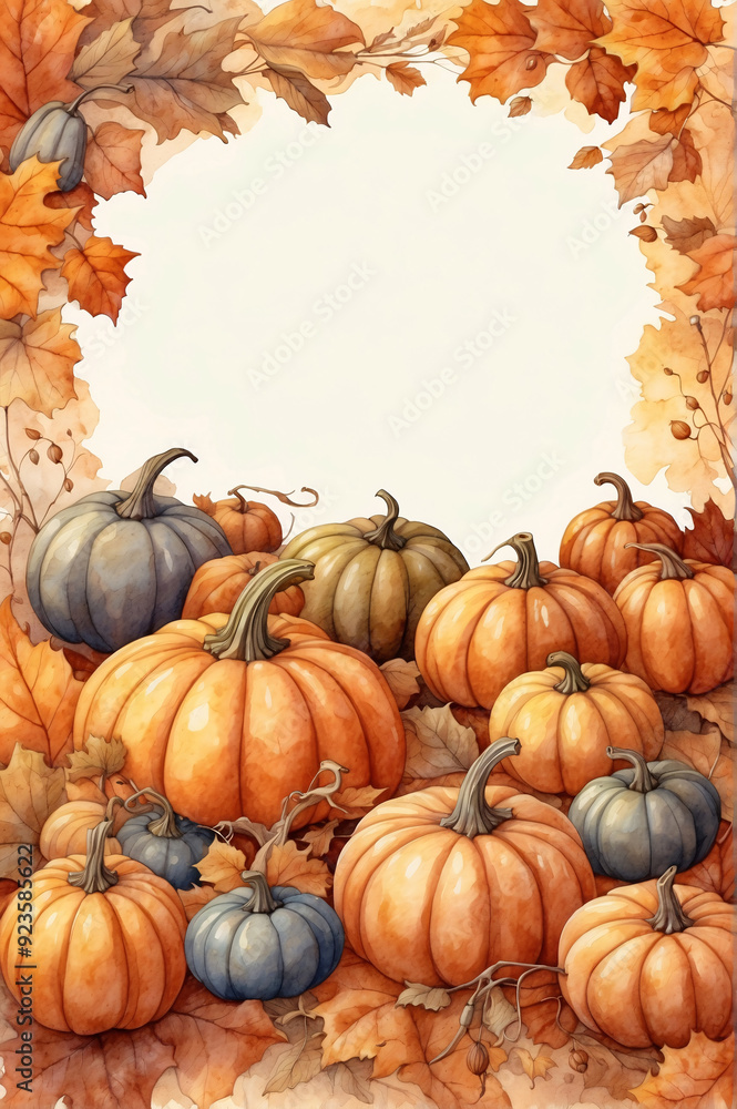 Autumn banner made of pumpkins, leaves and vegetables on a white background with copy space. Autumn banner made of pumpkins, leaves and vegetables on a white background with copy space.